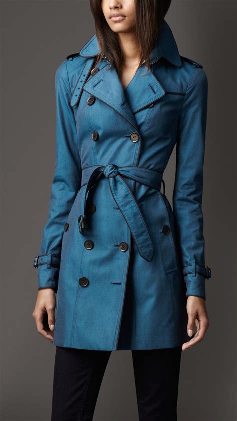 authentic burberry blue label trench coat|burberry trench coat women.